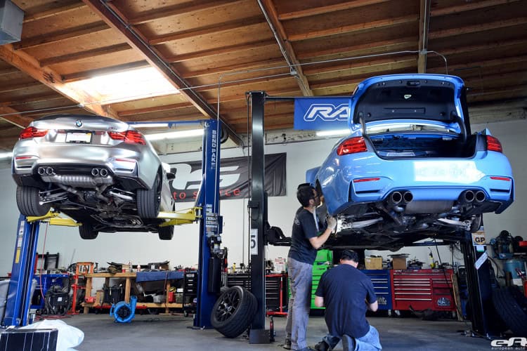 JRZ RS Pro Coilovers Installed On A Yas Marina Blue M4