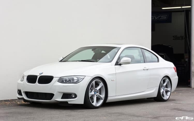 Alpine White BMW E92 335i Gets A Suspension Update