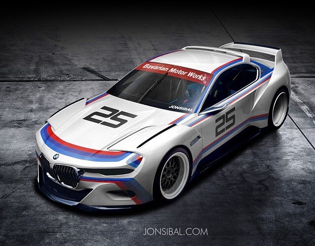 BMW 3.0 CSL Hommage Concept in racing colors