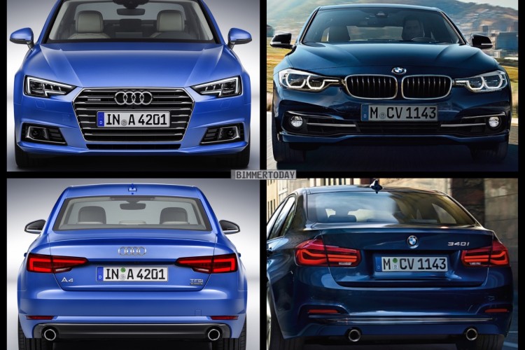 Photo Comparison: 2016 BMW 3 Series vs. 2017 Audi A4