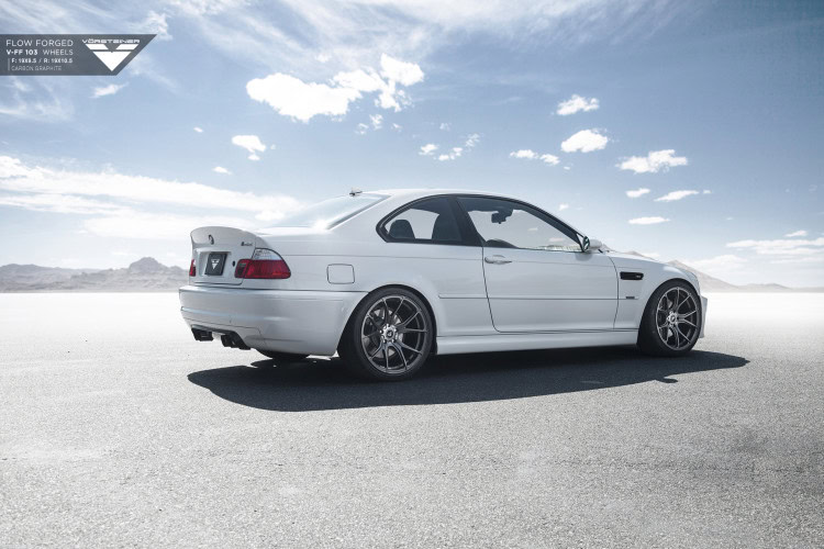 Alpine White BMW E46 M3 Updated With Vorsteiner Wheels 2