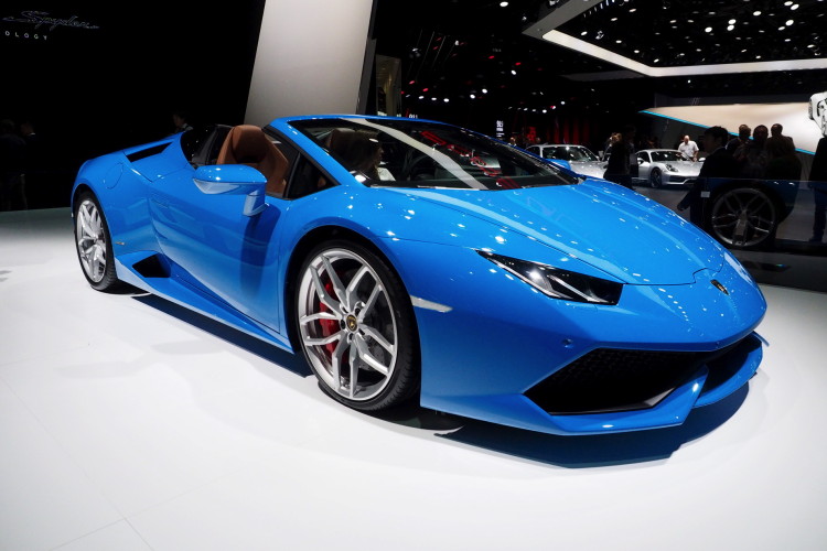 Lamborghini Huracan Spyder displayed in Frankfurt