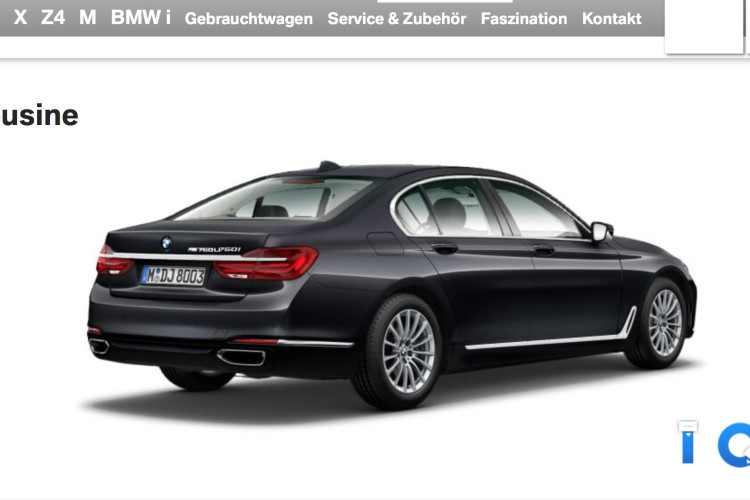 2016 BMW M760Li: Configurator reveals 7 Series V12 flagship
