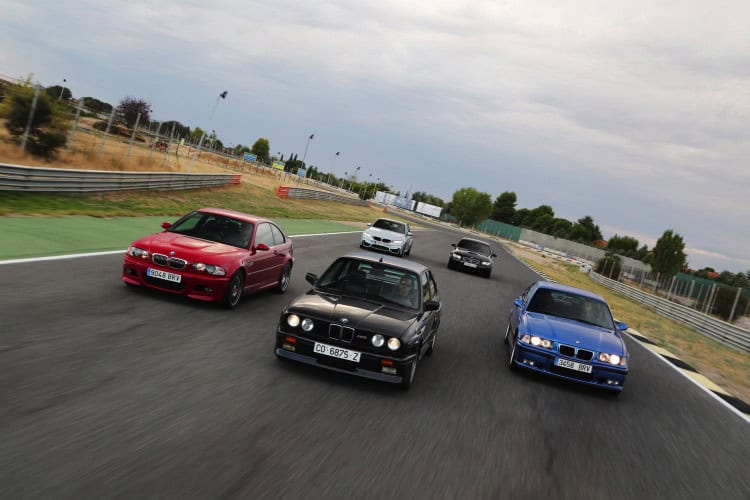 All generations BMW M3 get together for a photoshoot