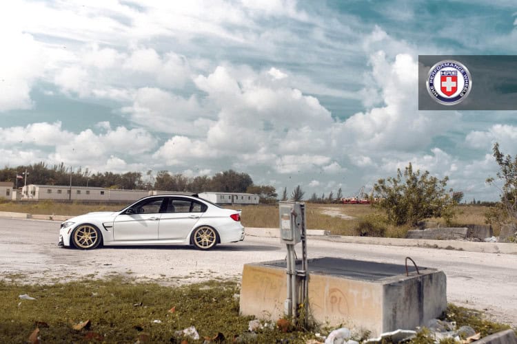 White BMW M3 with HRE R101 Wheels