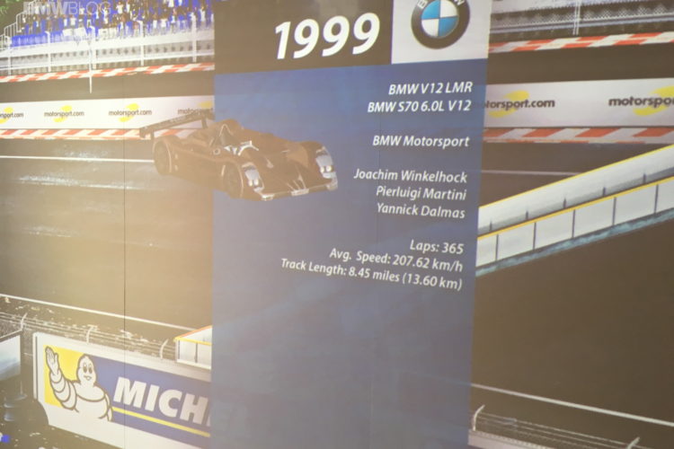 Michelin Digital Display shows the winners of 24 Hours of Le Mans Cars