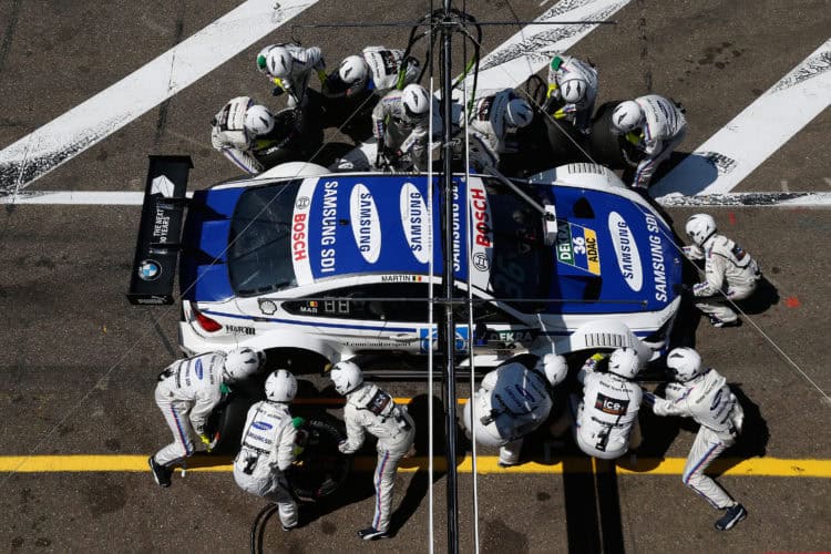 Zandvoort (NL) 17th July 2016. BMW Motorsport, Race 10, Maxime Martin (BE) SAMSUNG BMW M4 DTM, Pit Stop BMW Team RBM.
