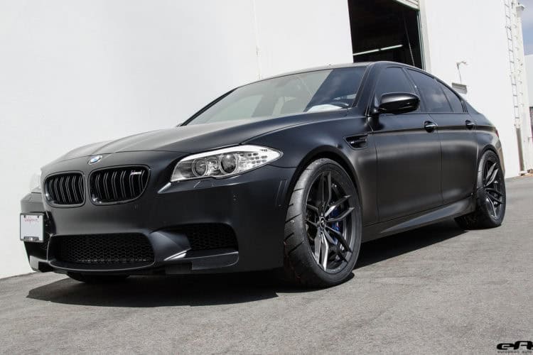 Matte Black BMW F10 M5 Gets Vorsteiner Flow Forged Wheels