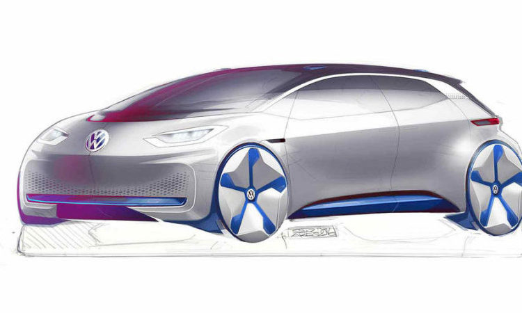 VW electric concept shows a design mix between Tesla and BMW i3