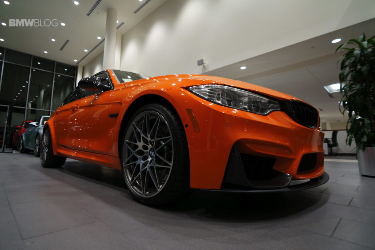 This BMW M3 Sedan is on fire