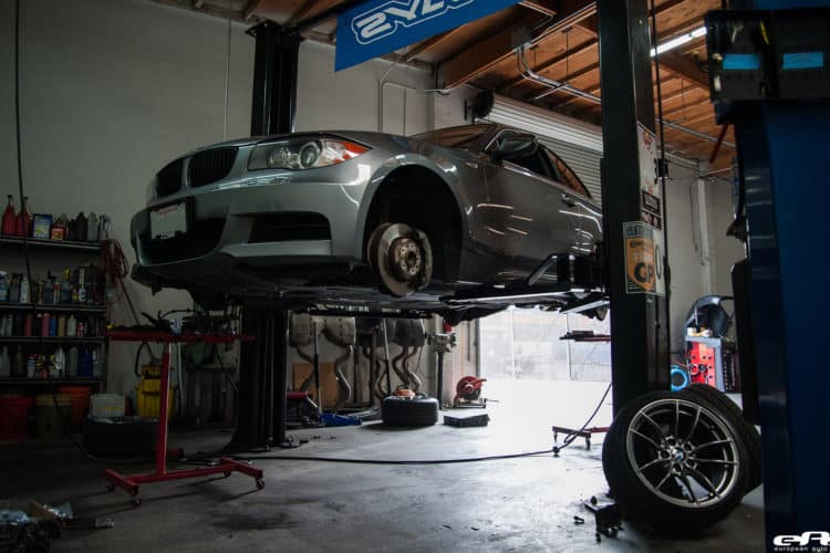 Space Gray 135i Gets A Stoptech Brake Upgrade Installed