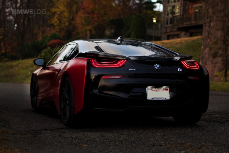 BMW i8 in Frozen Red Satin Conform Chrome-10