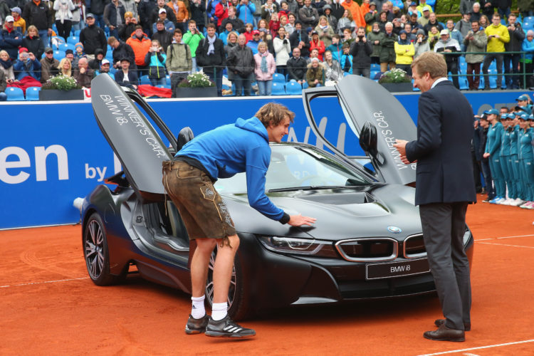 BMW Open’s winner Alexander Zverev takes home a BMW i8