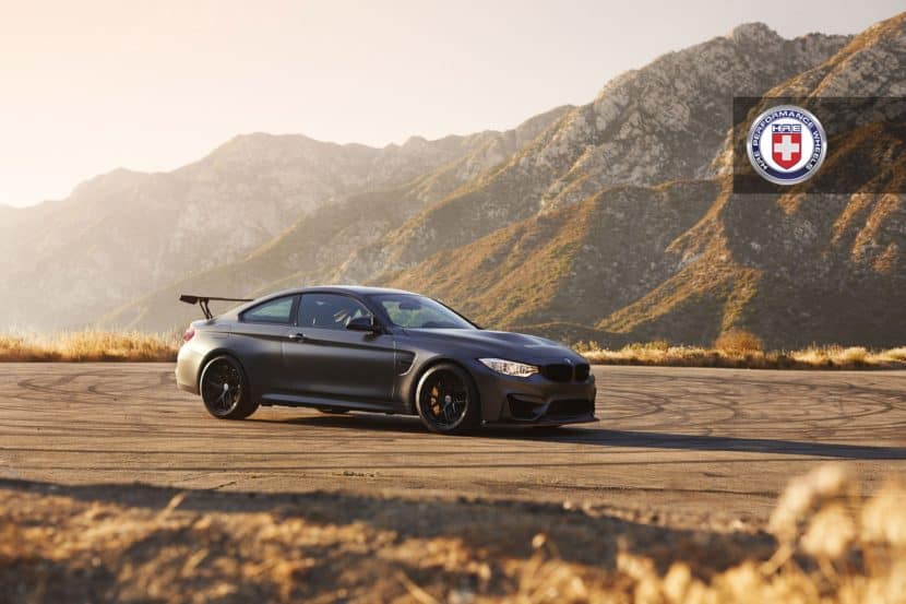 Matte Black BMW M4 GTS with HRE R101 Lightweight Wheels in Gloss Black