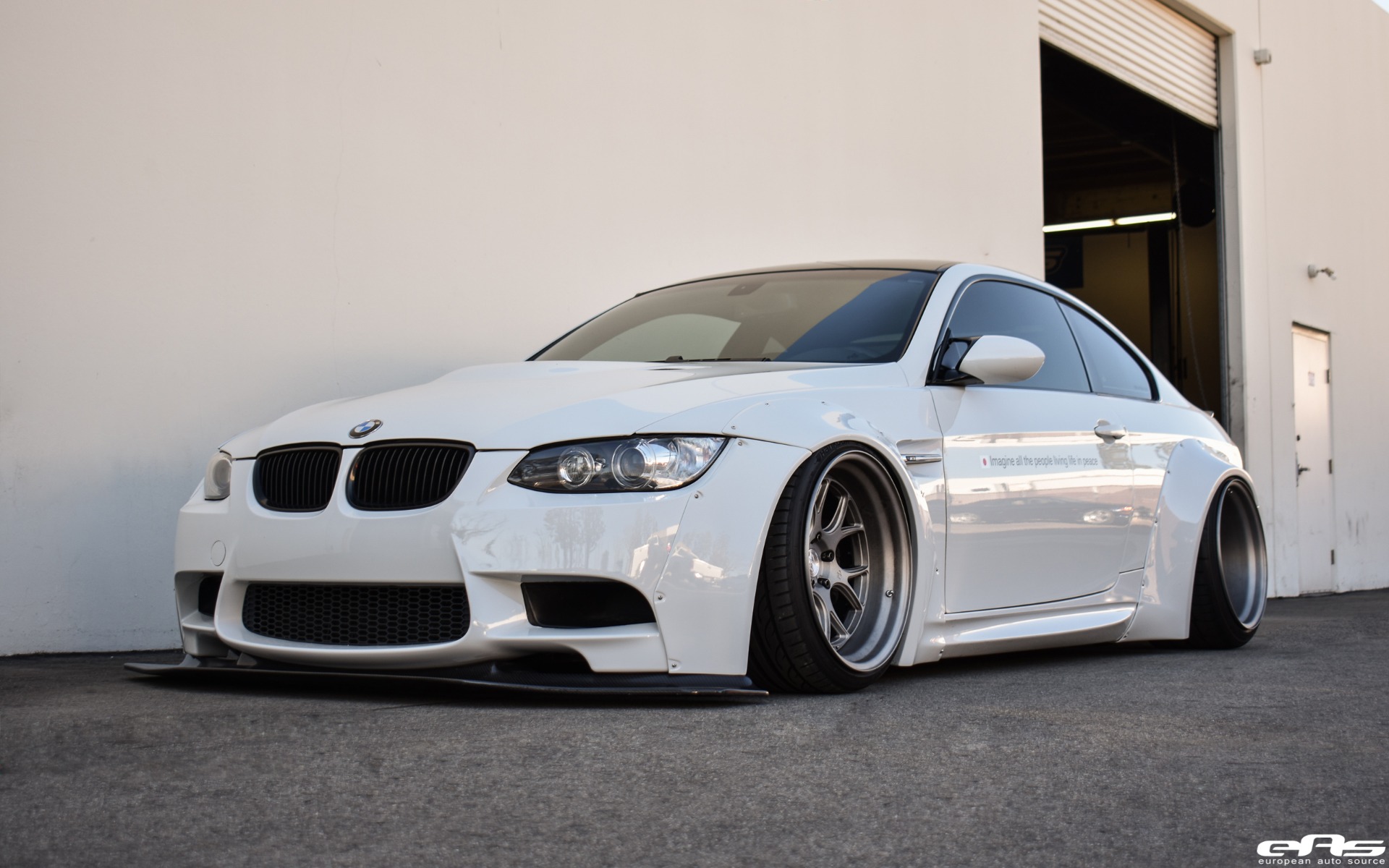 Alpine White BMW E92 M3 With A Liberty Walk Widebody Kit