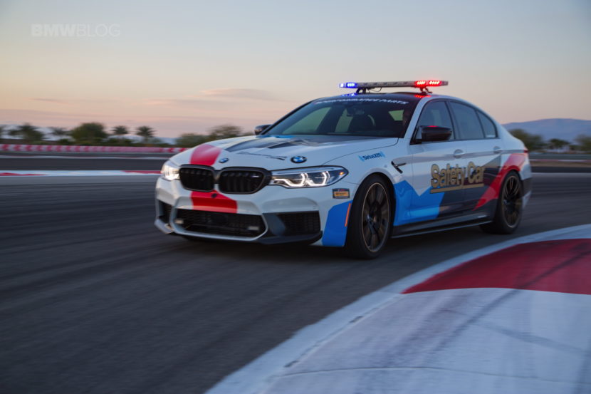 The new BMW M5 Safety Car takes on the track at Thermal Club