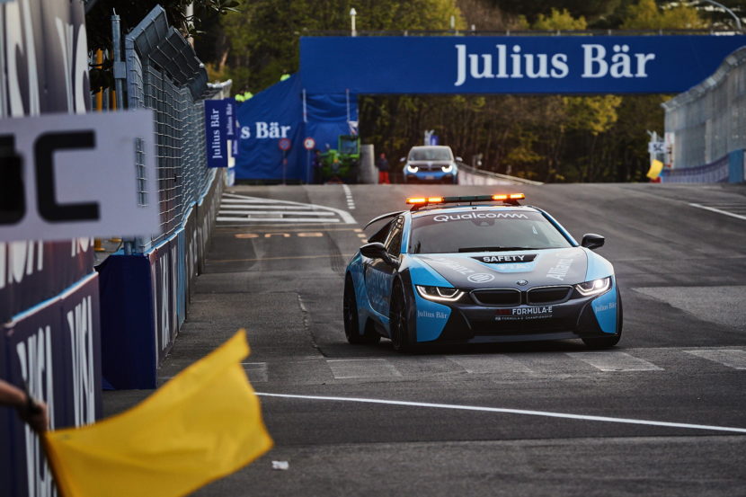 BMW tests the new i8 safety car during Formula E in Rome
