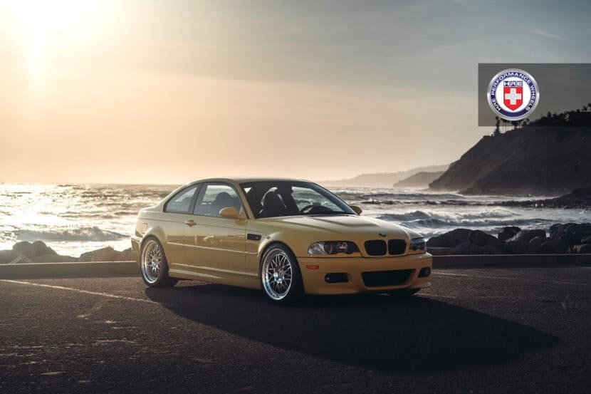 Phoenix Yellow BMW M3 with HRE 540 Wheels in Polished Clear