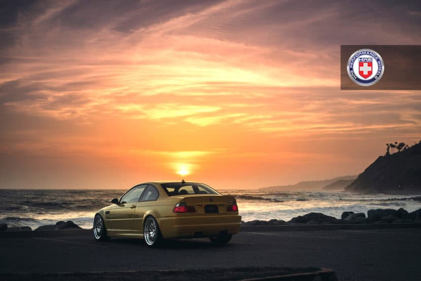 Phoenix Yellow BMW M3 with HRE 540 Wheels in Polished Clear