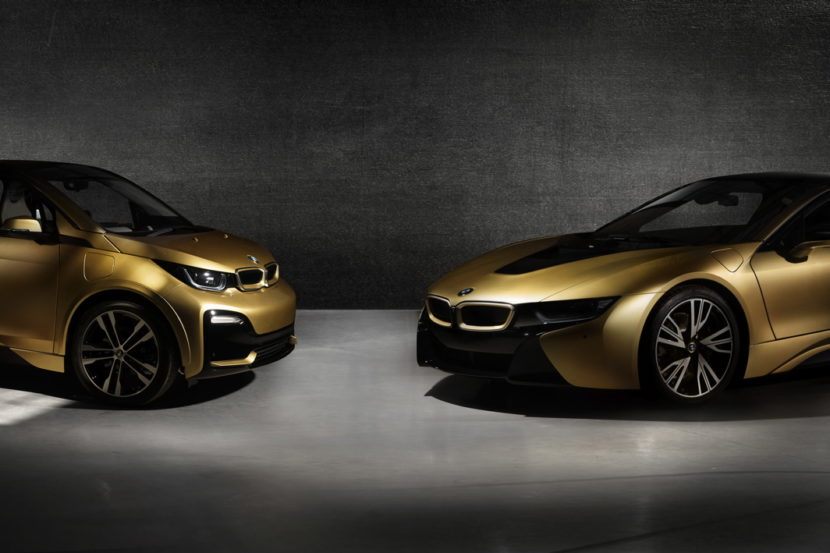 BMW i3 and i8 Starlight Edition shines in a 24 carat gold dust