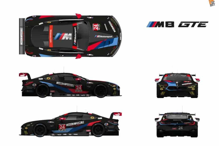 BMW M8 GTE Cars Racing at Lime Rock to Wear Mission: Impossible Liveries
