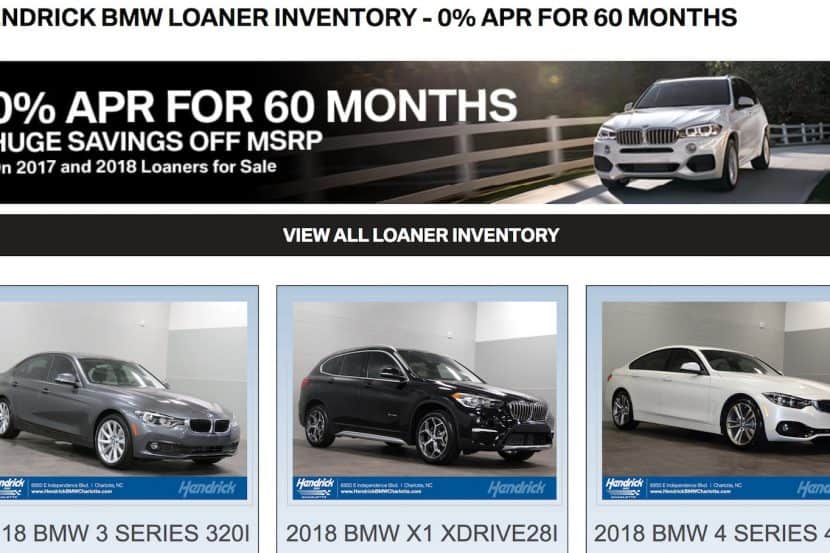 BMW offers great deals on 2017 and 2018 loaners