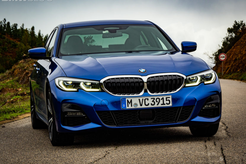 G20 BMW 3 Series photographed in the Portimao Blue color