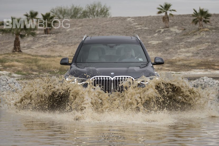 More fun with the BMW X7 on an off-road course