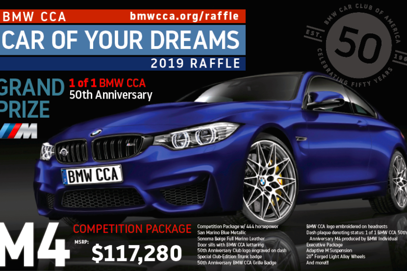You Could Win The 1-OF-1 BMW CCA 50th Anniversary M4, Dinan M2 Comp, Or An M240i