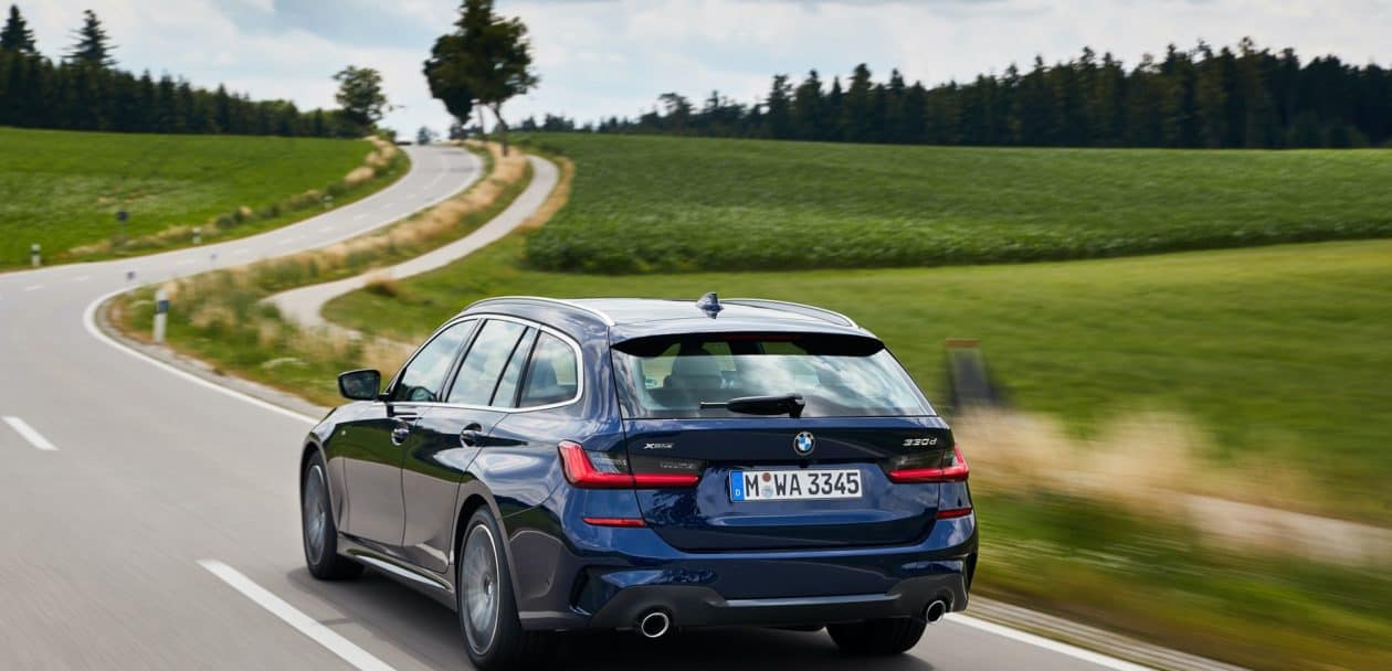 BMW 330d Touring on the road