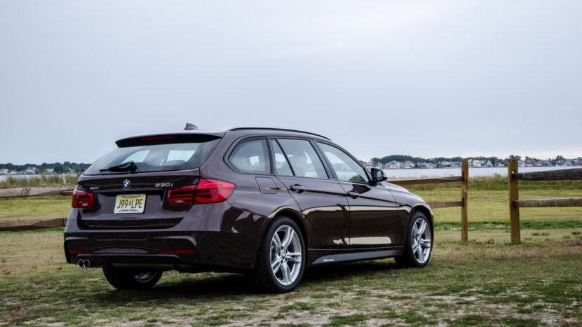 BMW 330i Sports Wago three quarter view