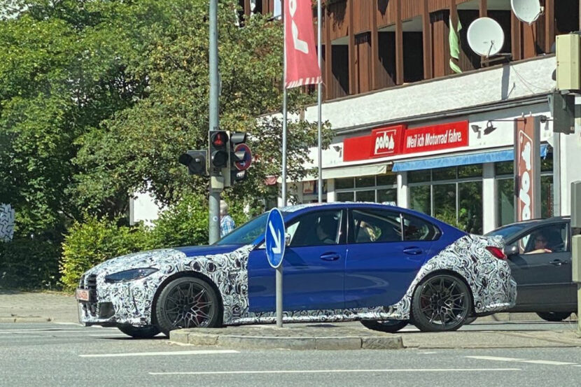 Upcoming G80 BMW M3 Sedan spotted in Portimao Blue color