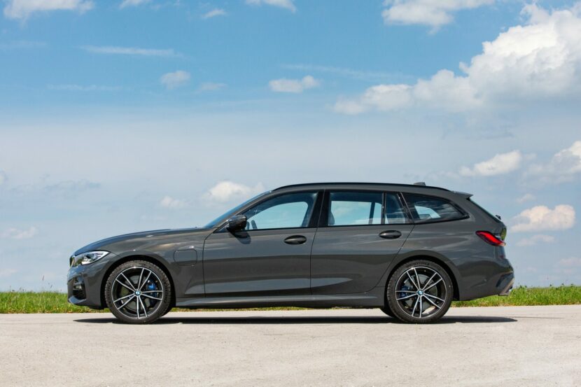 Side view of a BMW 330e Touring