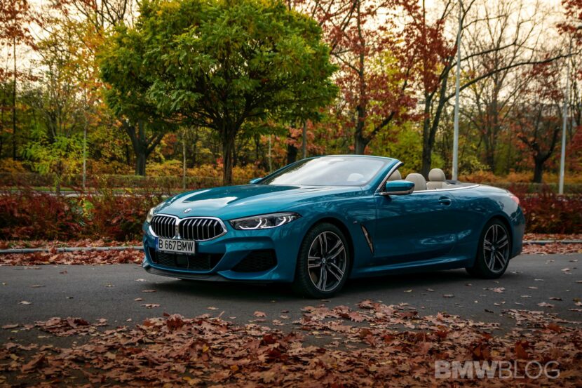 Three quarter front view BMW M850i Convertible