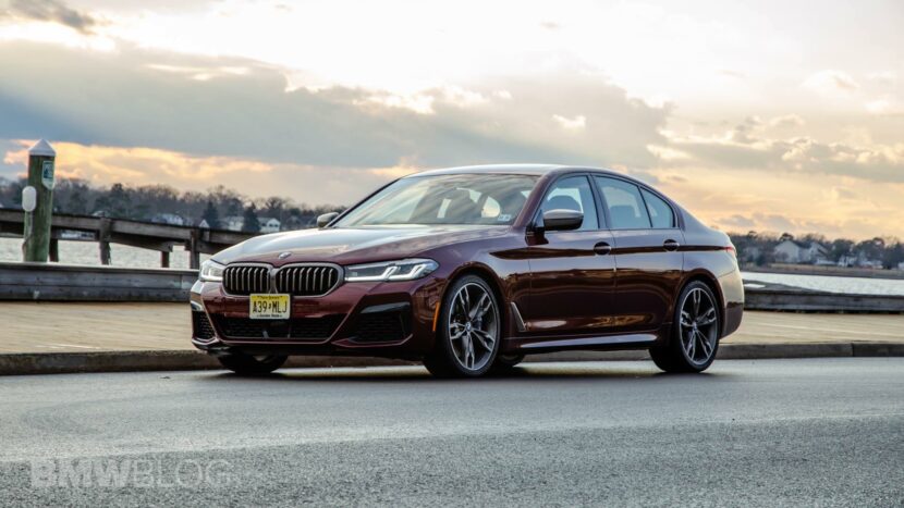 The BMW M550i G30 generation side view