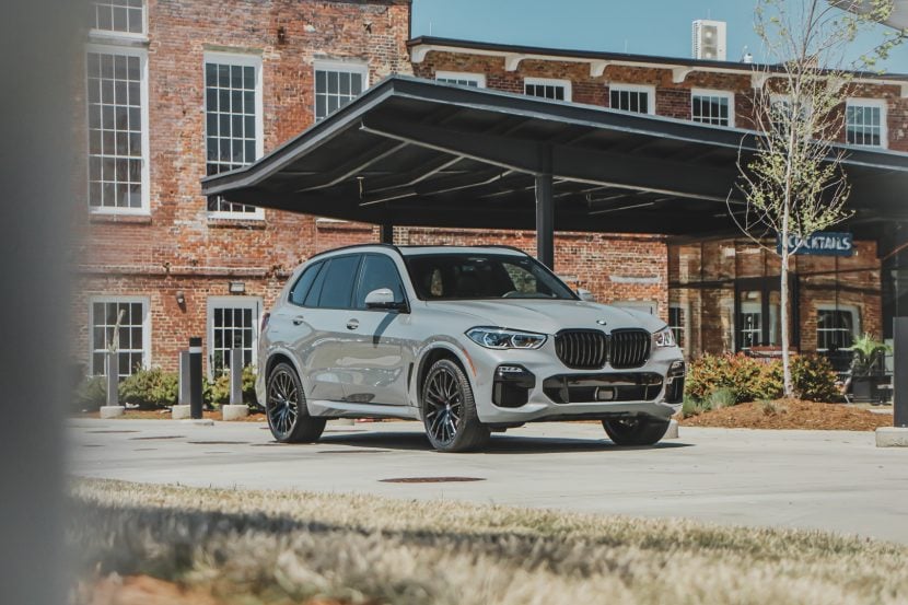 This Lime Rock Grey BMW X5 M50i is a Monster Family SUV