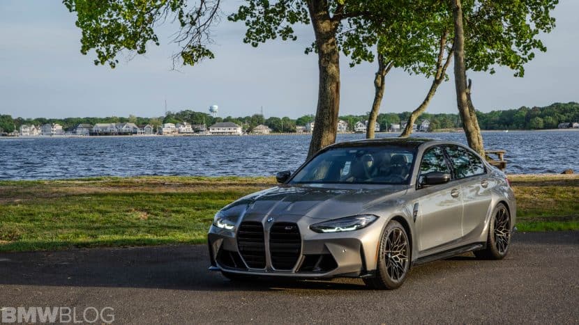 2021 BMW M3 G80 parked by the lake