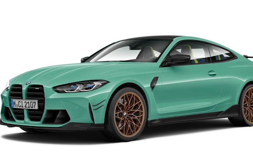 BMW M4 Competition with M Performance Parts and Mint Green paintwork
