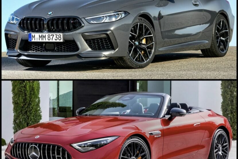 Photo Comparison: Mercedes-AMG SL 63 versus BMW M8 Convertible