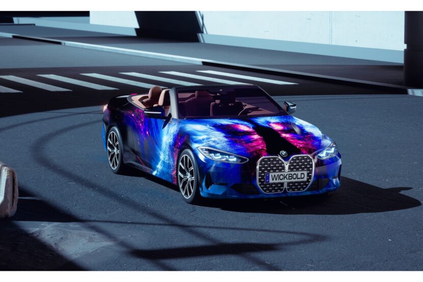 NFT Artwork features a bold BMW 4 Series Convertible