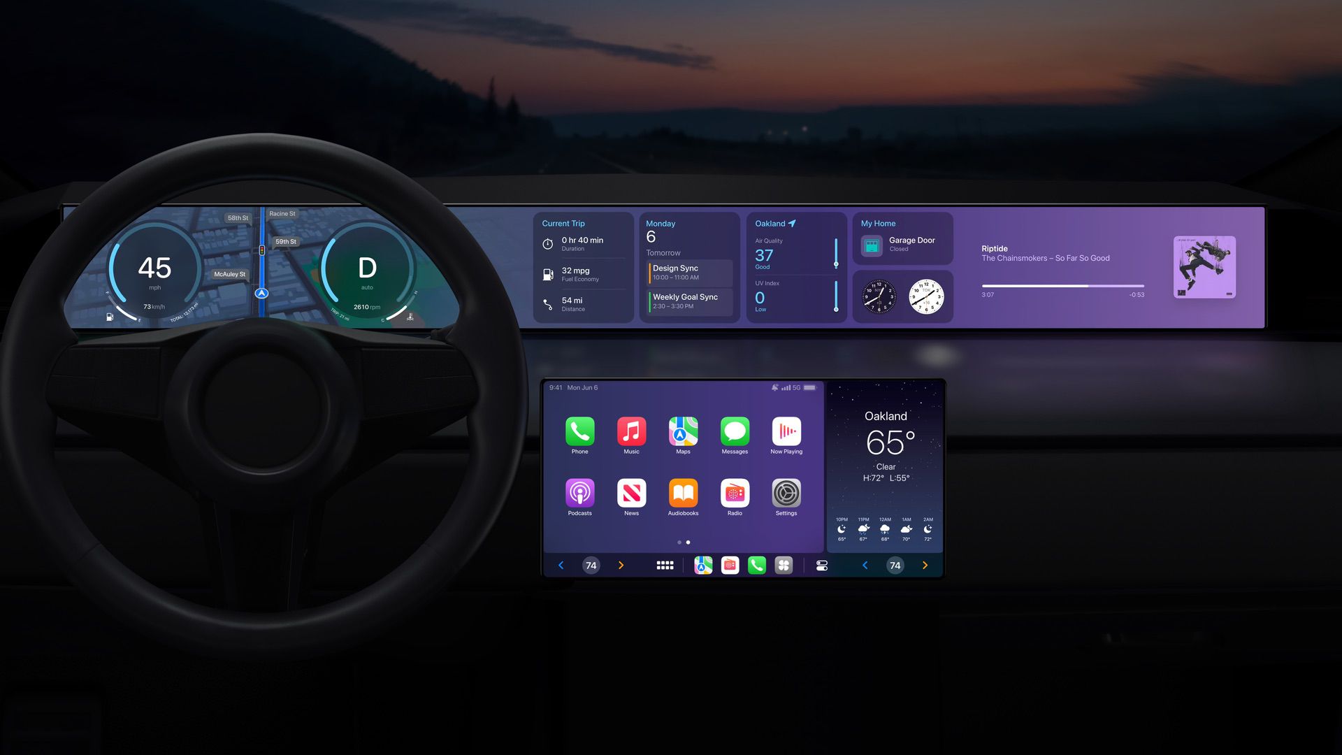 Apple CarPlay Ultra display