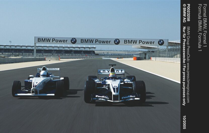 BMW cars on the grid Formula 1