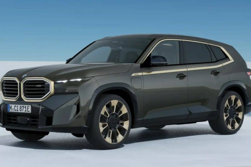 2023 BMW XM Dravit Grey Filmed With 23-Inch Wheels And Gold Accents