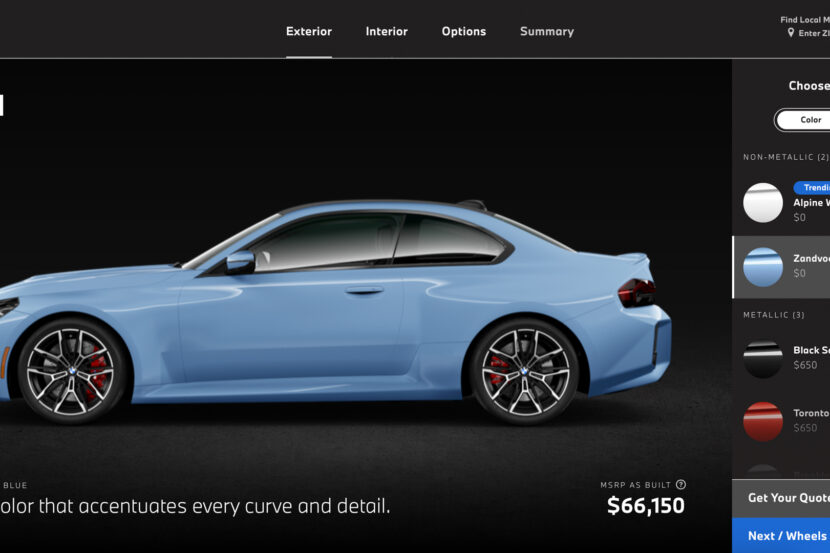 G87 BMW M2 US Configurator Goes Live—Can Be Optioned to Over $77,000