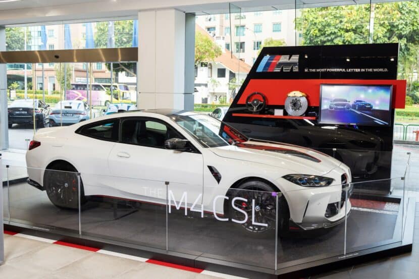 BMW M4 CSL Displayed In Singapore Wearing Alpine White Paint
