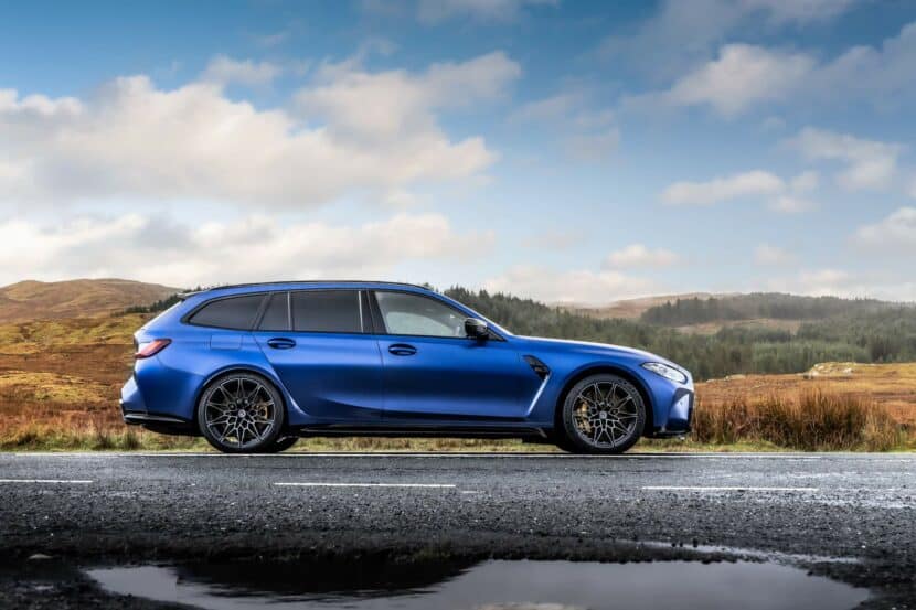 BMW M3 Touring Fights M8 Convertible In Wet Drag Race