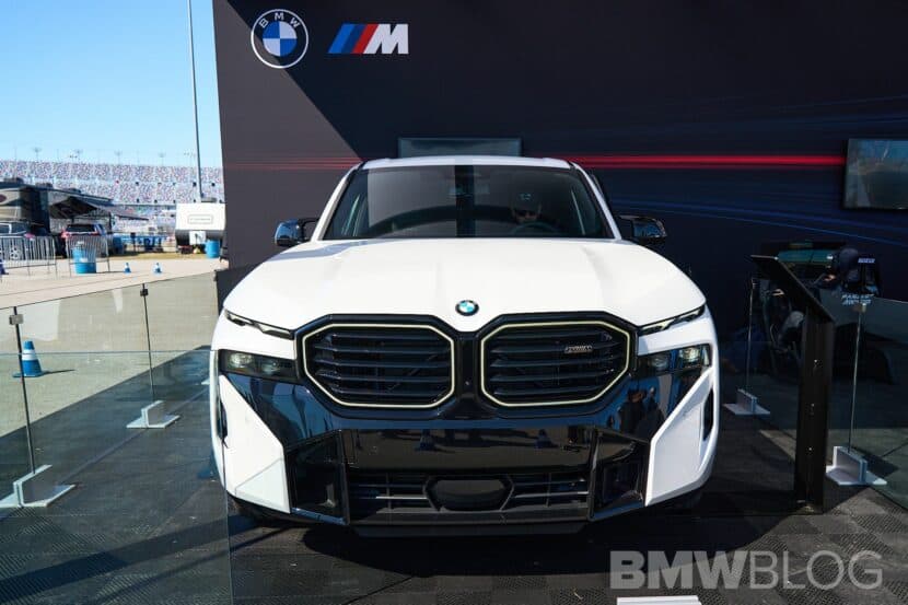 BMW XM in Mineral White Displayed at Daytona 24 Hours