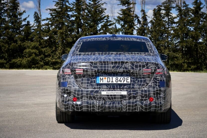 i5 eDrive40 prototype from the rear