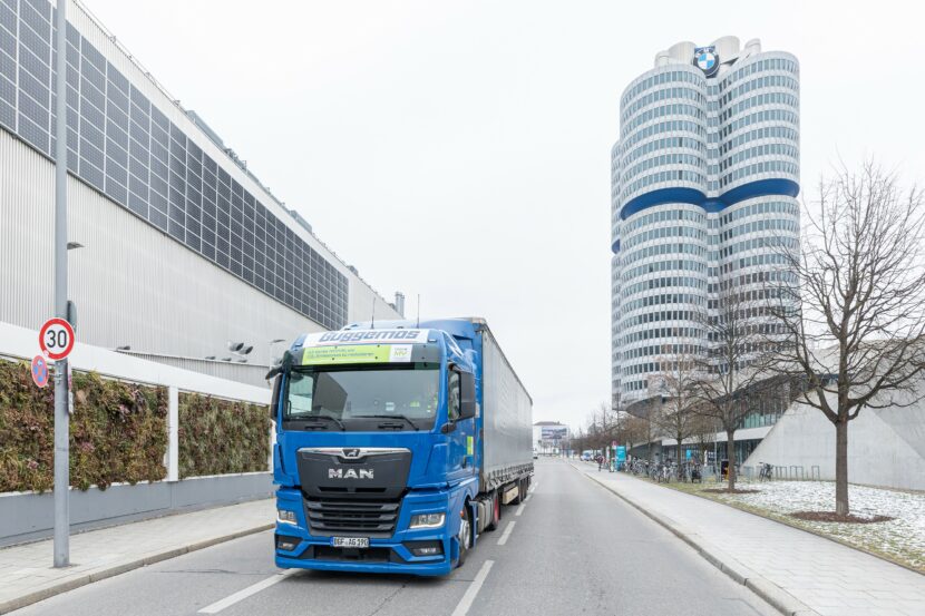 BMW Uses Trucks That Run On Cooking Oil To Transport Supplies