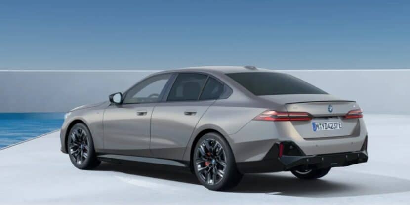 BMW I5 M60 rear three-quarters view